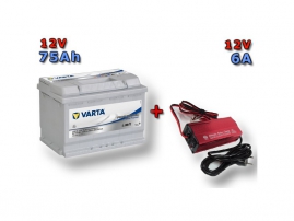 Výhodný set Trakční baterie VARTA Dual Purpose 75Ah, 12V, 930075065 a multifunkční Nabíječky Fairstone ABC-1206 (930075065)