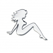 Emblém "PIN-UP GIRL" chrom, 60 x 85 mm (LOG1810)