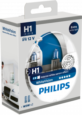 Philips WhiteVision H1 12V Box 2ks + 2ks W5W (PHLWVH1)