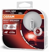 Žárovka Osram H11 12V 55W PGJ19-2 NIGHT BREAKER® SILVER + 100% 2ks (OS 64211NBS-HCB)