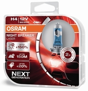 Žárovka Osram H4 12V 60 / 55W P43t NIGHT BREAKER® LASER Next Generation + 150% 2ks (OS 64193NL-HCB)