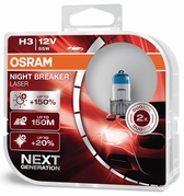 Žárovka Osram H3 12V 55W PK22s NIGHT BREAKER® LASER Next Generation + 150% 2ks (OS 64151NL-HCB)