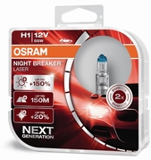 Žárovka Osram H1 12V 55W P14.5s NIGHT BREAKER® LASER Next Generation + 150% 2ks (OS 64150NL-HCB)
