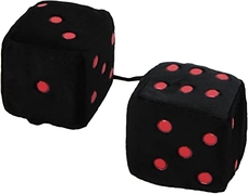 Ozdobné kocky 7x7cm čierno-červené (DADOS60)