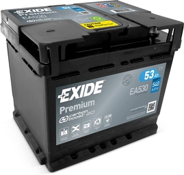 Autobaterie EXIDE Premium 53Ah, 540A, 12V, EA530 (EA530)
