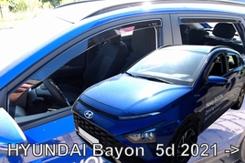 Deflektory na Hyundai Bayon, 5-dverová (+zadné), r.v.: 2021 - (17309)