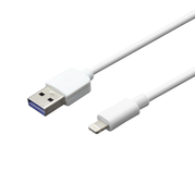 mobilNET dátový kábel USB - Lightning, 2A, 1M, Eko balenie, biela (KAB-0196-USB-LIGHT)