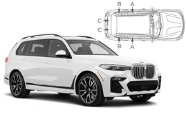 Sluneční clony na okna - BMW X7 (2019-) - Komplet sada (BMW-X7-5-A)